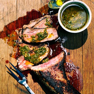 Recipe: Bison Tri-tip with Herb Chimichurri. FS=Robyn Valarik