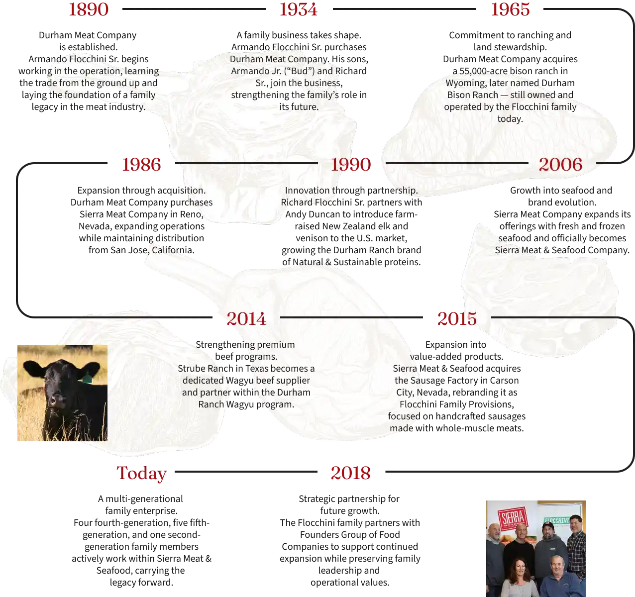 Company history timeline graphic