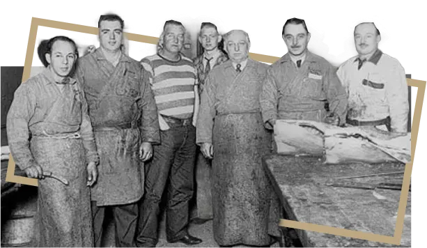 Foto histórica del equipo de carnicería